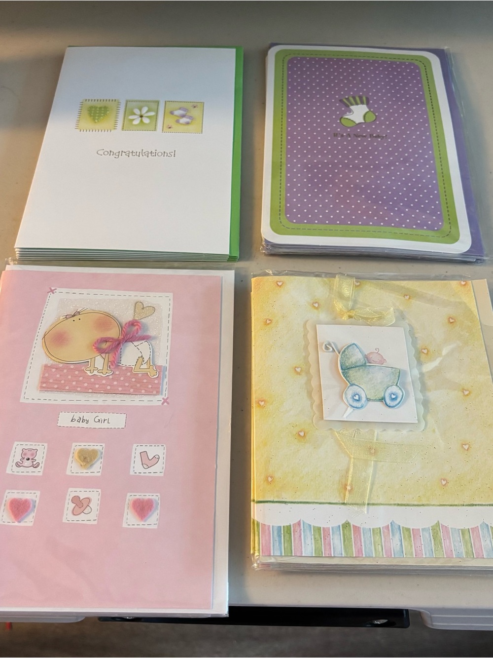 Assorted Baby & Celebration Greeting Cards - lot of 16 for 15.00